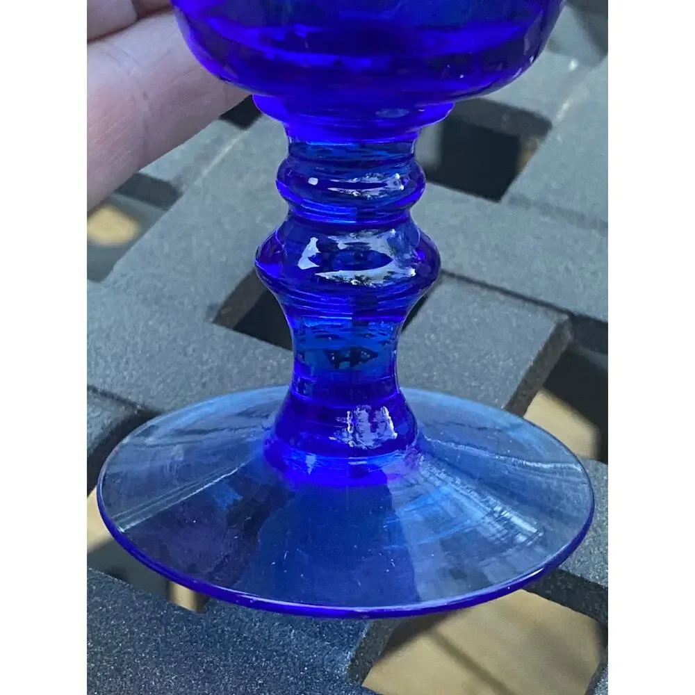 Set of 3 VTG Libbey Cobalt Blue‎ 